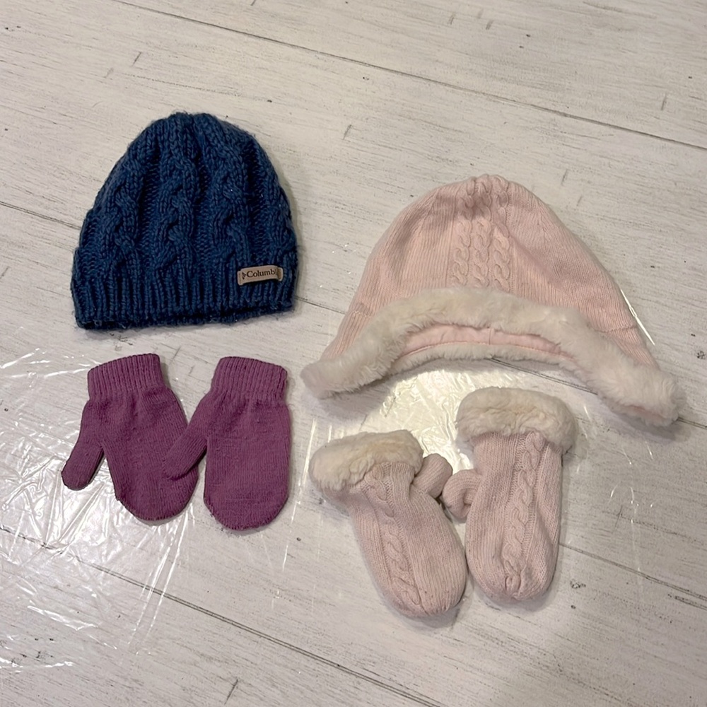 Toddler Winter Hat and Mittens Bundle